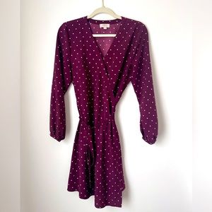 Loft Burgandy Dress